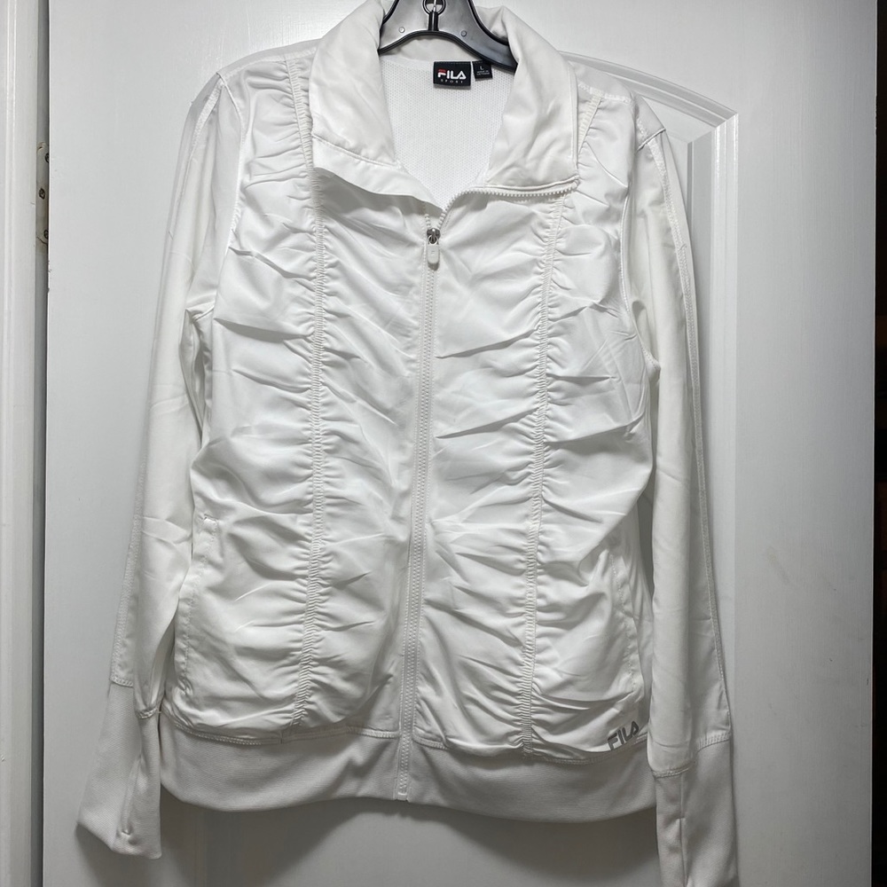Beautiful White FILA workout jacket